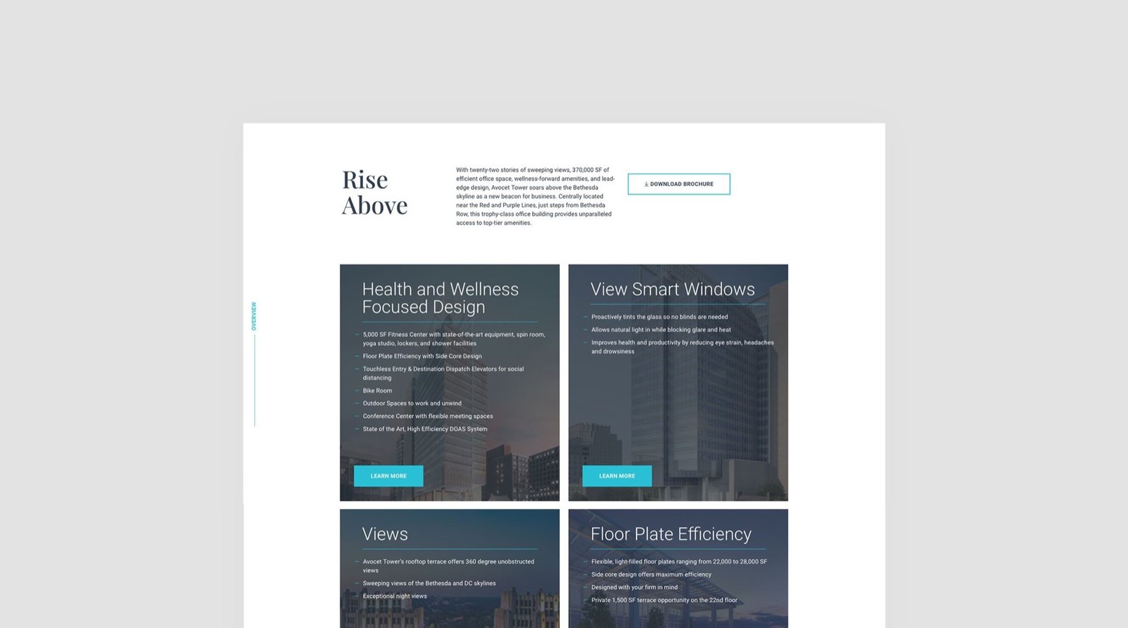 Avocet Tower interior page designs