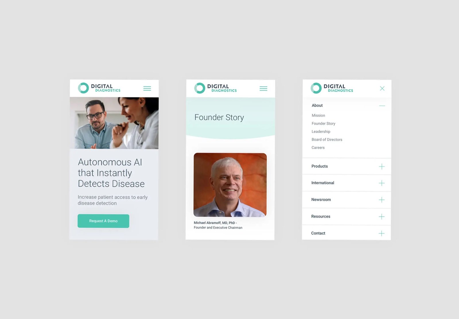 Digital Diagnostics responsive mobile screens