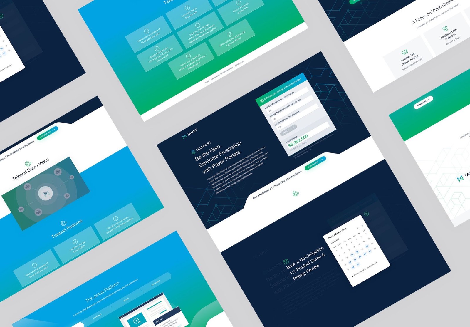 Janus Health printed collateral, horizontal spreads