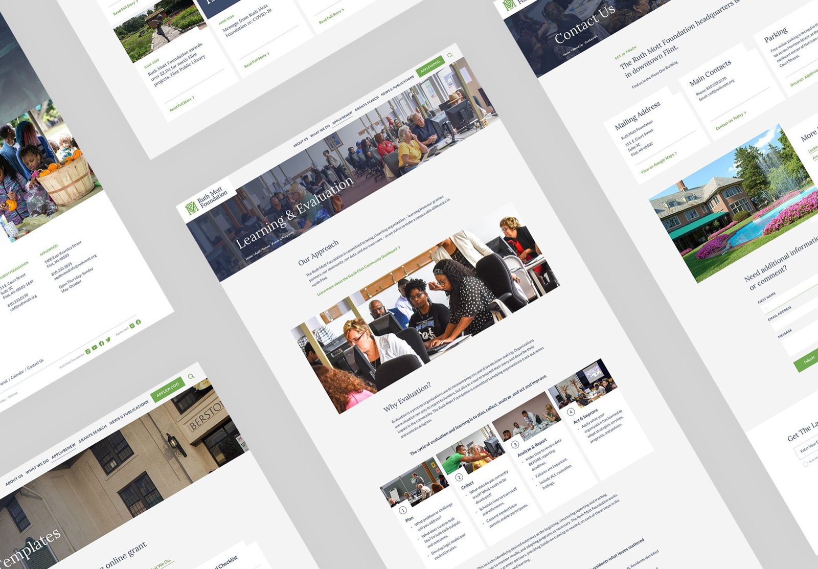 Ruth Mott Foundation website design